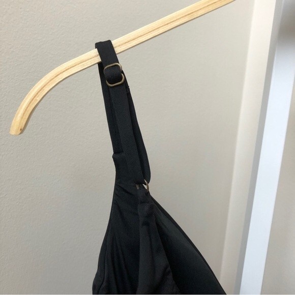 Andie Swim Swimsuit Womens Large Black The Santorini One Piece Key Hole NEW - Picture 6 of 13